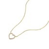 Thumbnail Image 1 of 9ct Yellow Gold & 0.06ct Diamond Total Heart Necklace