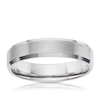 Thumbnail Image 0 of 5mm Titanium Matt And Polished Patterned Band