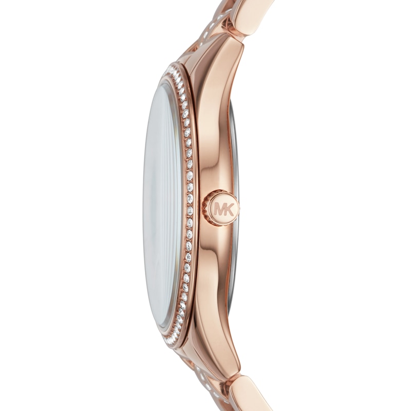 Michael Kors Lauryn Ladies' Rose Gold-Tone Bracelet Watch