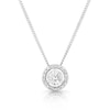 Thumbnail Image 1 of 9ct White Gold Topaz & Diamond Halo Pendant