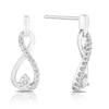 Thumbnail Image 1 of 9ct White Gold 0.20ct Total Diamond Twist Earrings