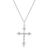 Thumbnail Image 0 of 9ct White Gold 0.30ct Total Diamond Cross Pendant