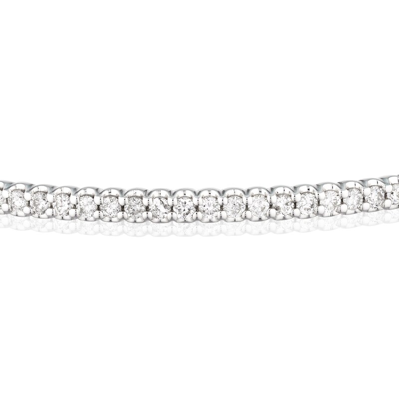 9ct White Gold 1ct Total Diamond Brilliant Cut Bangle