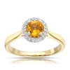 Thumbnail Image 0 of 9ct Yellow Gold Citrine & Diamond Halo Ring