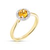 Thumbnail Image 1 of 9ct Yellow Gold Citrine & Diamond Halo Ring