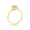 Thumbnail Image 2 of 9ct Yellow Gold Citrine & Diamond Halo Ring