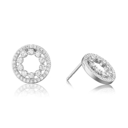 Circle Of Love & Life 9ct White Gold 0.50ct Diamond Earrings