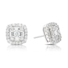 Thumbnail Image 0 of 9ct White Gold 1ct Total Diamond Cluster Stud Earrings