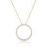 Thumbnail Image 1 of 9ct Yellow Gold 0.50ct Total Diamond Open Circle Pendant