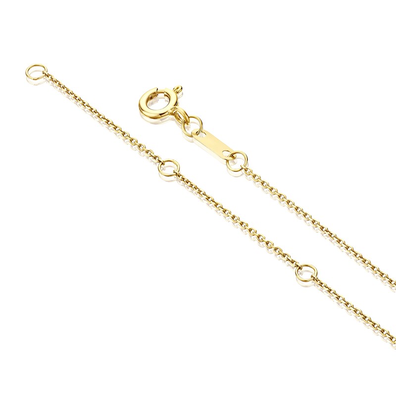 Main Image 3 of 9ct Yellow Gold 0.50ct Total Diamond Open Circle Pendant