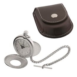 Jean Pierre Pocket Alarm Watch With Leatherette Case