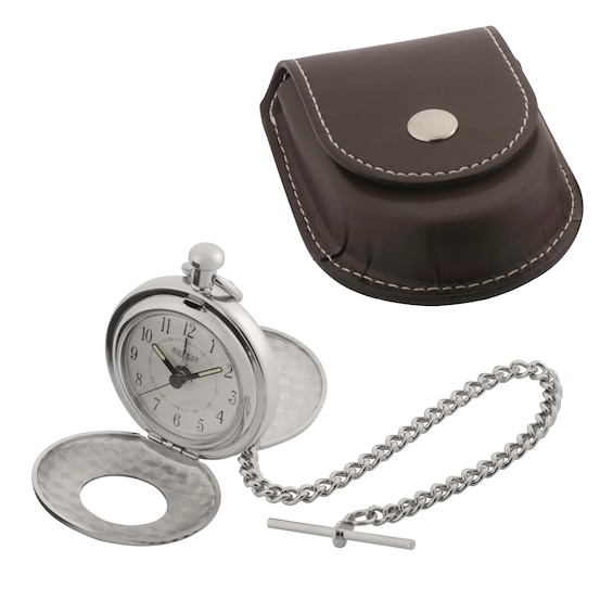 Men's Jean Pierre Pocket Alarm Watch With Leatherette Case