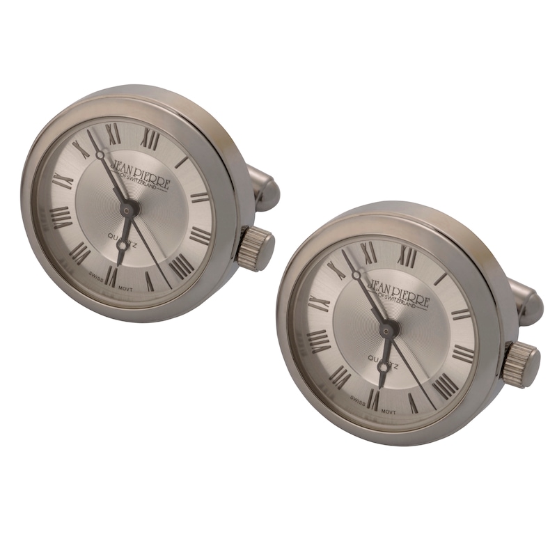 Jean Pierre Silver Dial Cufflink Watches