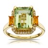 Thumbnail Image 0 of 9ct Yellow Gold Amethyst & Citrine 0.10ct Diamond Total Ring