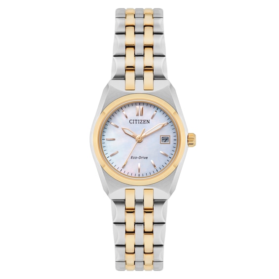 Women's Citizen Eco Drive Corso Mother Of Pearl & Two Tone Watch