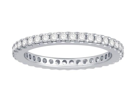 18ct White Gold 0.50ct Diamond Total Full Eternity Ring