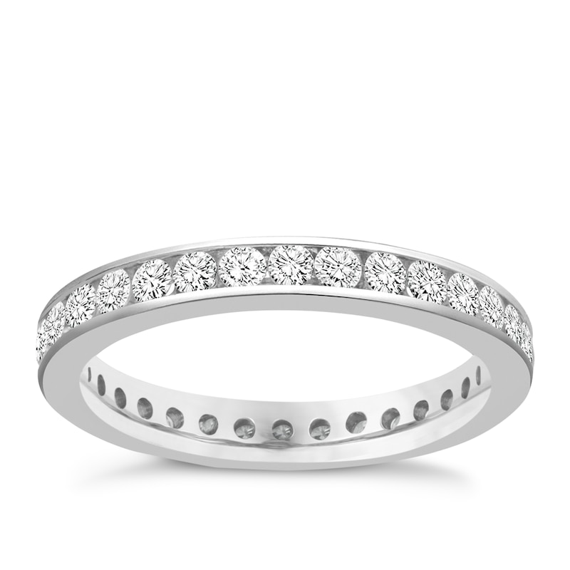 Main Image 1 of Platinum 1ct Diamond Full Eternity Ring