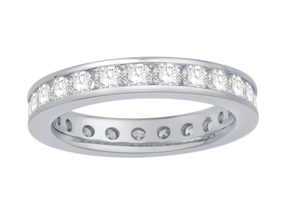 18ct White Gold 1.50ct Diamond Total Full Eternity Ring