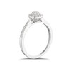 Thumbnail Image 1 of 9ct White Gold 0.25ct Diamond Cushion Halo Ring