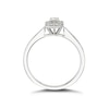 Thumbnail Image 2 of 9ct White Gold 0.25ct Diamond Cushion Halo Ring