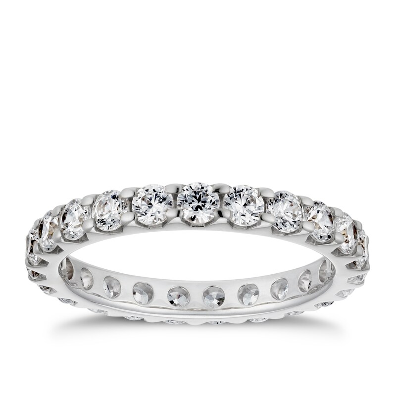 Main Image 1 of Platinum 1.25ct Diamond Full Eternity Ring