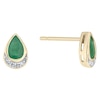 Thumbnail Image 2 of 9ct Yellow Gold Emerald & Diamond Jewellery Set