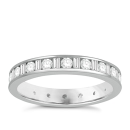 Platinum 1ct Diamond Full Eternity Ring