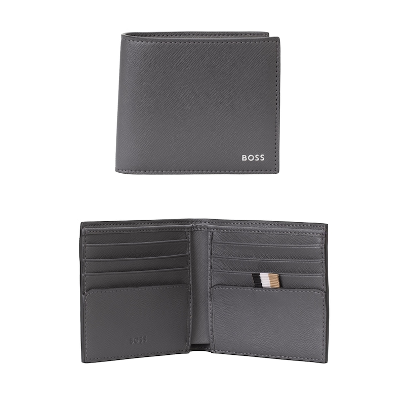 BOSS Men's Black Structured Billfold Wallet