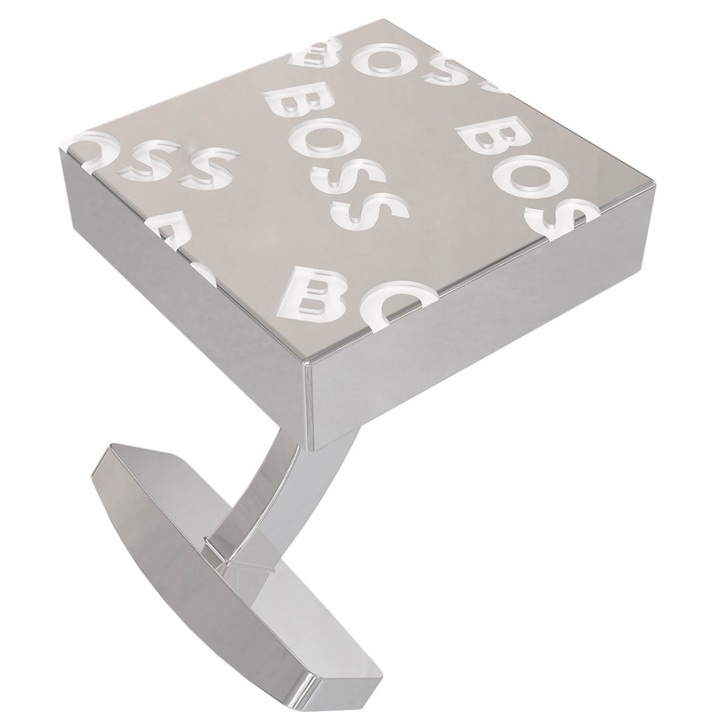 BOSS Men's Silver Tone Cross Cufflinks