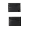 Thumbnail Image 1 of BOSS Men's Black Leather Gold Tone Frame Logo Card Holder