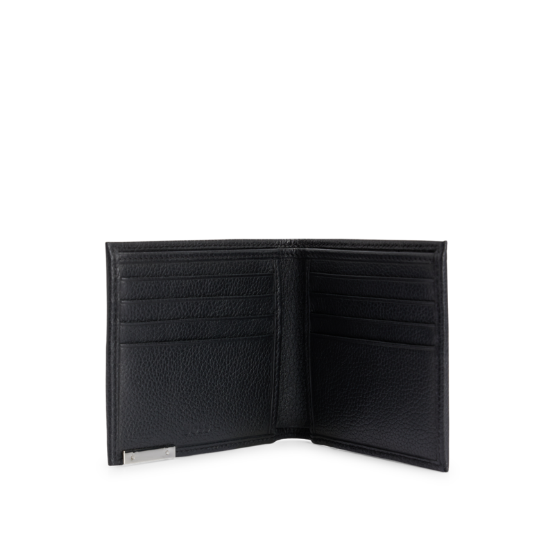 BOSS Men's Black Leather 8CC Wallet & Card Holder Gift Set