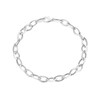 Thumbnail Image 1 of Sterling Silver Rhodium Plated Marquise Open Link Necklace