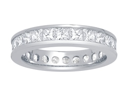 Platinum 3ct Diamond Total Princess Cut Full Eternity Ring