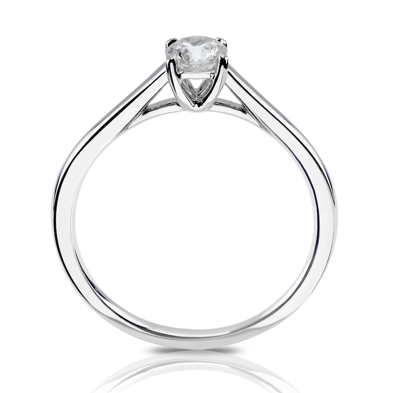 Main Image 3 of Platinum 0.33ct Diamond Four Claw Solitaire Ring