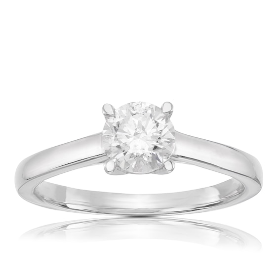 Engagement Ring Platinum Four Claw Solitaire 0.66ct Diamond Ring