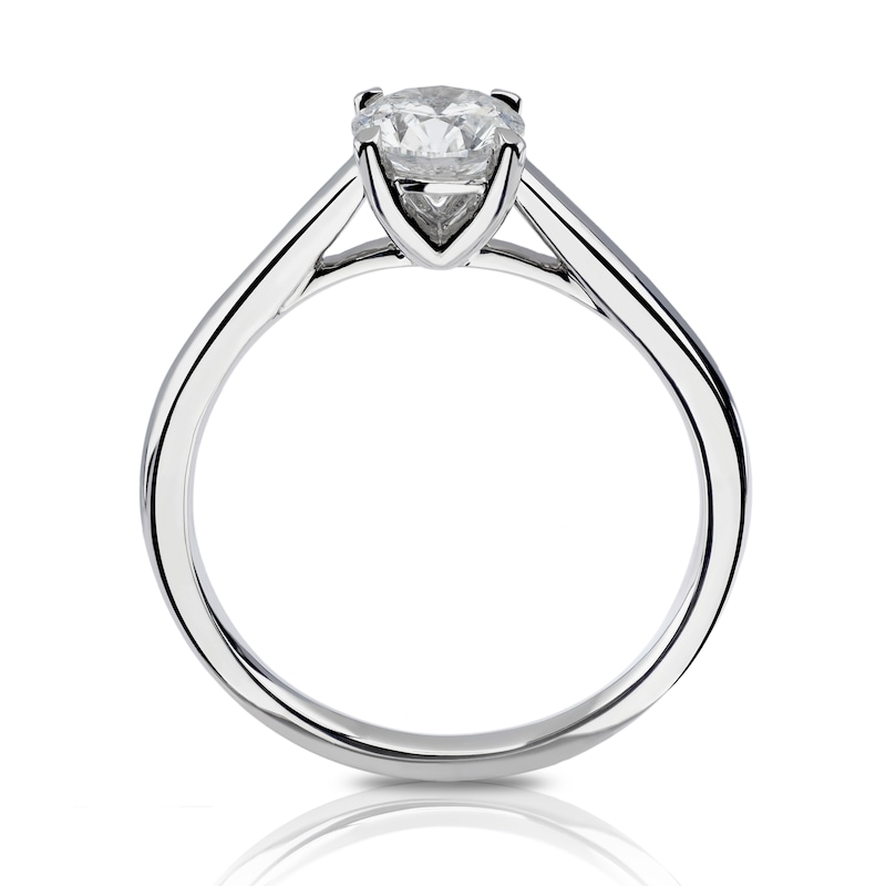 Platinum 0.66ct Diamond Four Claw Solitaire Ring