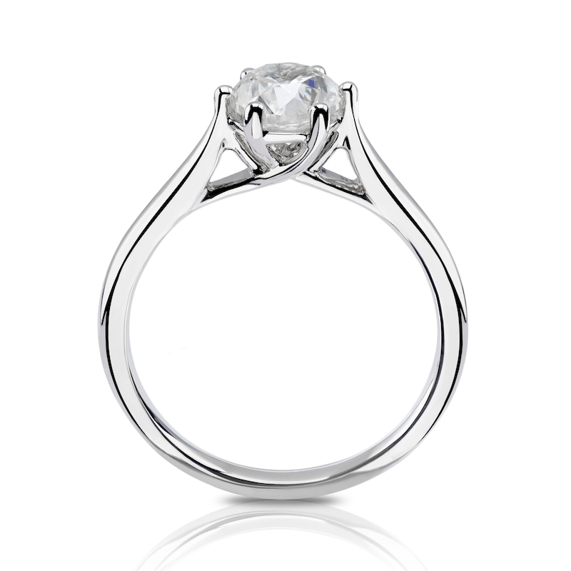 18ct White Gold 1ct Diamond Six Claw Solitaire Ring