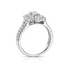 Thumbnail Image 1 of 18ct White Gold 1ct Total Diamond Emerald Shaped Halo Ring