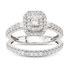 Thumbnail Image 0 of 9ct White Gold 0.66ct Total Diamond Double Halo Bridal Set