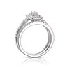 Thumbnail Image 2 of 9ct White Gold 0.66ct Total Diamond Double Halo Bridal Set