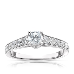 Engagement Ring The Diamond Story Platinum 1ct Total Diamond Solitaire Ring