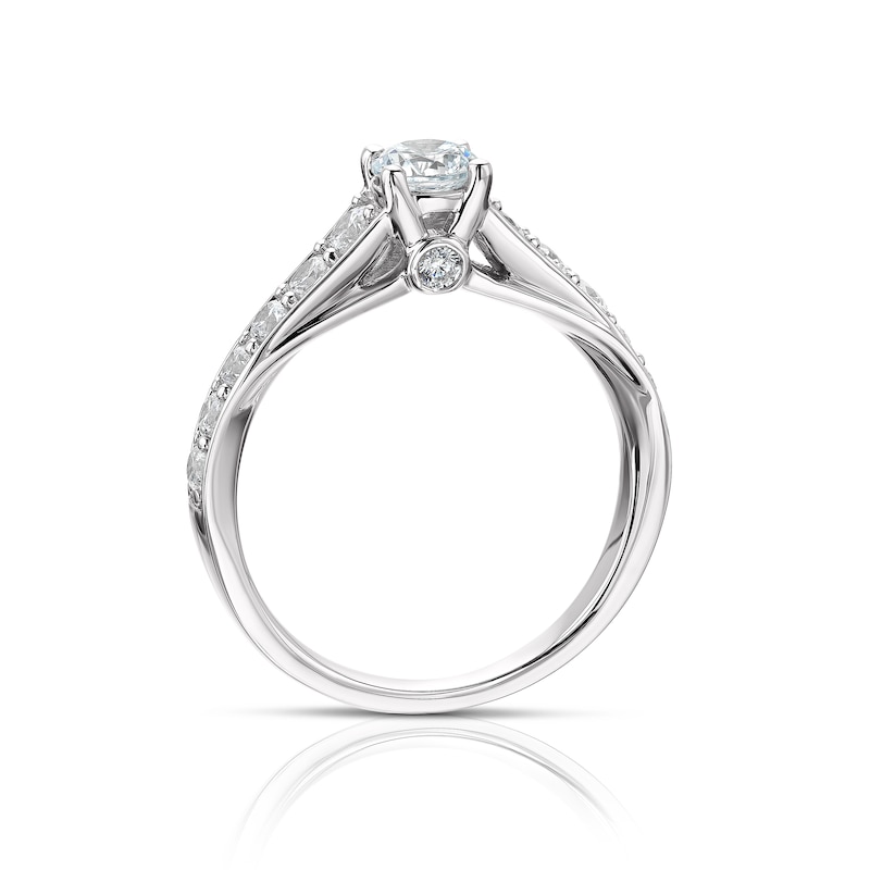 The Diamond Story Platinum 1ct Total Diamond Solitaire Ring