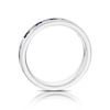 Thumbnail Image 3 of 18ct White Gold Sapphire & 0.15ct Diamond Eternity Ring
