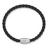 Thumbnail Image 1 of Montblanc Men's Woven Black Leather 7 Inch Bracelet