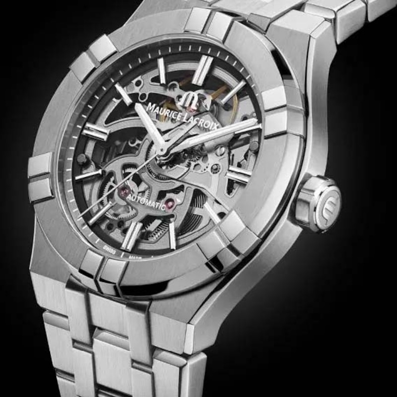 Maurice Lacroix Aikon Skeleton Dial & Stainless Steel Bracelet Watch