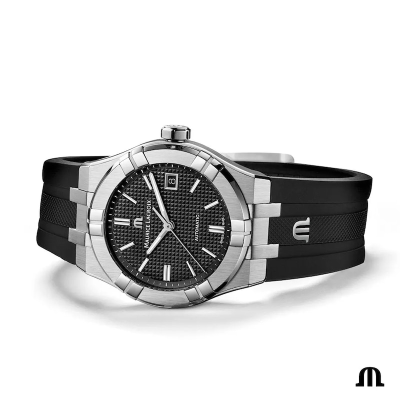 Maurice Lacroix Aikon Black Rubber Strap Watch