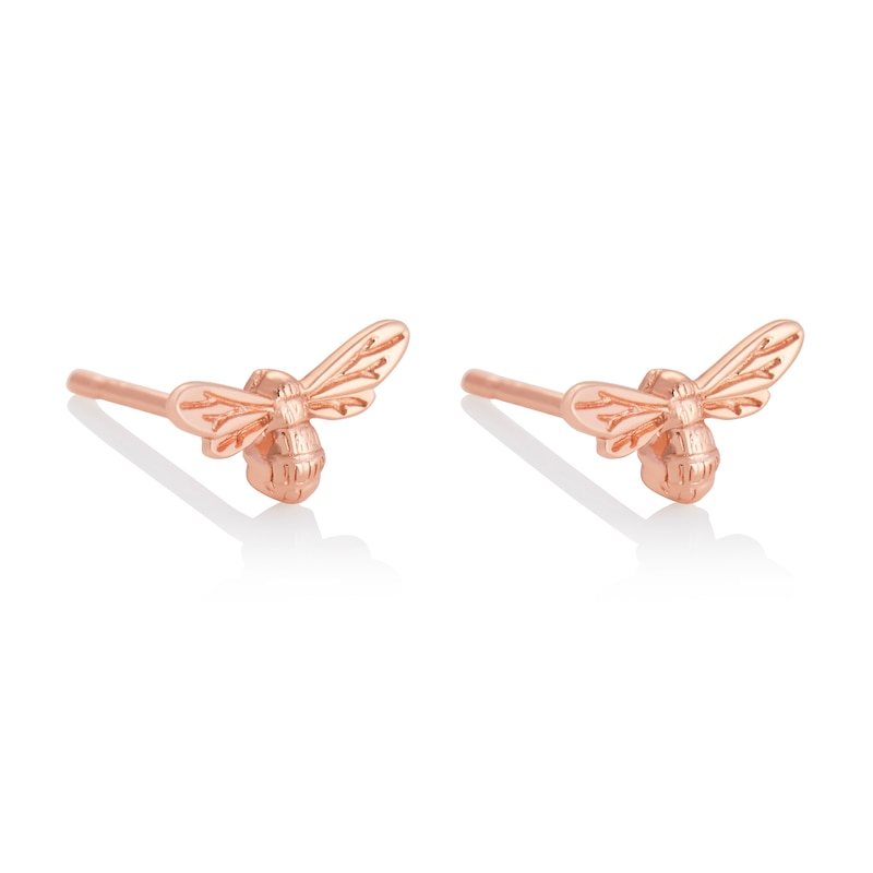 Main Image 2 of Olivia Burton Lucky Bee Rose Gold Tone Stud Earrings
