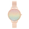 Thumbnail Image 0 of Olivia Burton Rainbow Glitter Rose Gold-Tone Bracelet Watch