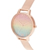 Thumbnail Image 1 of Olivia Burton Rainbow Glitter Rose Gold Tone Bracelet Watch