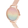 Thumbnail Image 1 of Olivia Burton Rainbow Glitter Rose Gold-Tone Bracelet Watch